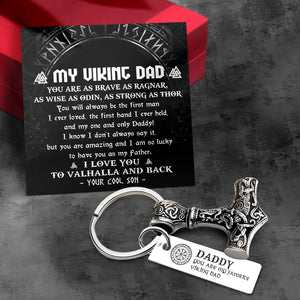 Viking Thor Keychain - Viking - To My Viking Dad - From Son - I Love You To Valhalla & Back - Ukgkbv18002