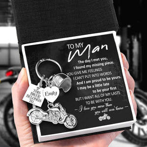 Personalised Classic Bike Keychain - Biker - To My Man - I Am Proud To Be Yours - Ukgkt26011