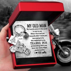 Personalised Classic Bike Keychain - Biker - To My Old Man - I Love You - Ukgkt26009