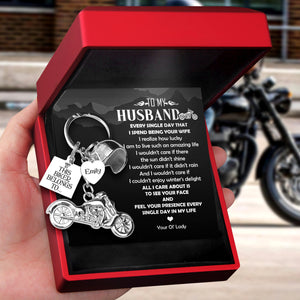 Personalised Classic Bike Keychain - Biker - To My Husband - I Spend Being Your Wife - Ukgkt14006
