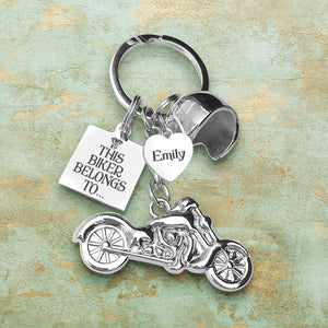 Personalised Classic Bike Keychain - Biker - To My Man - I Promise To Love You - Ukgkt26012