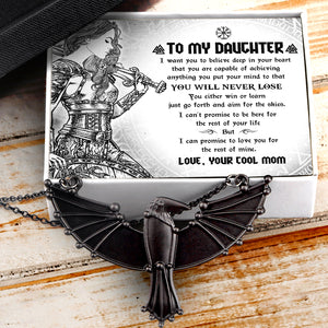 Dark Raven Necklace - Viking - To My Daughter - From Mom - You Will Never Lose - Ukgncm17001