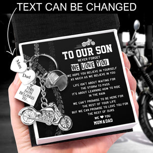 Personalized Classic Bike Keychain - Biker - To Biker Son - We Love You - Ukgkt16016