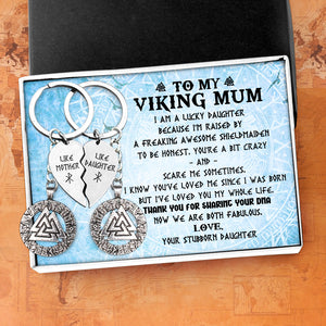 Viking Valknut Couple Keychains - Viking - To My Viking Mum -Thank you for sharing your DNA - Ukgkdk19003