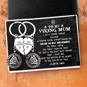 Viking Valknut Couple Keychains - Viking - To My Viking Mum - I Love you - Ukgkdk19002