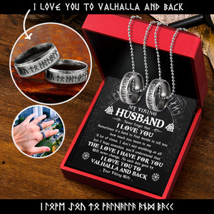 Couple Rune Ring Necklaces - Viking - To My Husband - The Love I Have For You - Ukgndx14002
