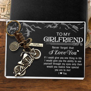 Motorcycle Keychain - To My Girlfriend - I Love You - Ukgkx13001 - Love My Soulmate