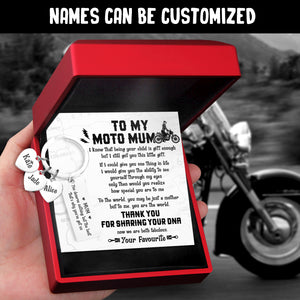 Personalised Keychain - Biker - To My Moto Mum - Thank You For Sharing Your DNA - Ukgkc19002