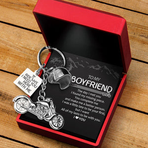 Classic Bike Keychain - To My Boyfriend - All Of My Lasts To Be With You - Ukgkt12001 - Love My Soulmate