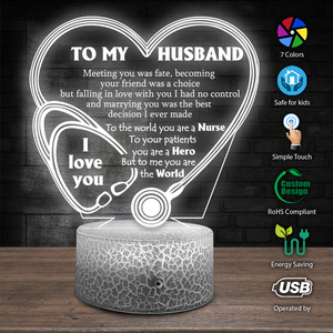 3D Led Light - Nurse - To My Husband - You Are The World - Ukglca14002