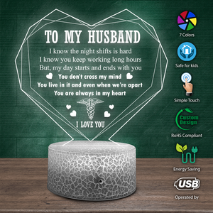 3D Led Light - Nurse - To My Husband - You Are Always In My Heart - Ukglca14004
