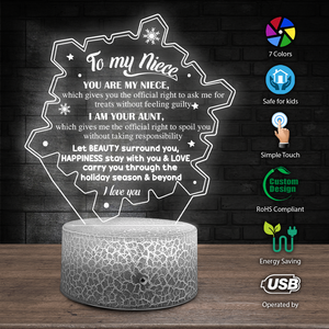 3D Led Light - Family - To My Niece - I Love You - Ukglca28009