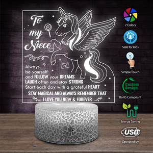3D Led Light - Family - To My Niece - I Love You Now & Forever - Ukglca28010