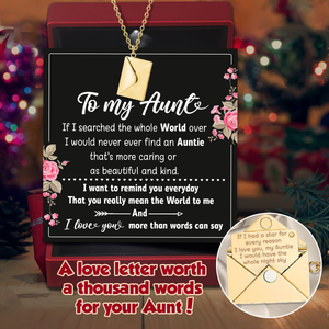 Love Letter Necklace - Family - To My Aunt - I Love You More Than Words Can Say - Ukgnny30005