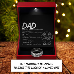 Steel Ring - Dachshund - To My Dog Dad - I Will Always Be By Your Side And In Your Heart - Ukgri33001