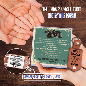 Message Leather Keychain - Family - To My Uncle - You Are The Best Uncle Ever - Ukgkeq29005