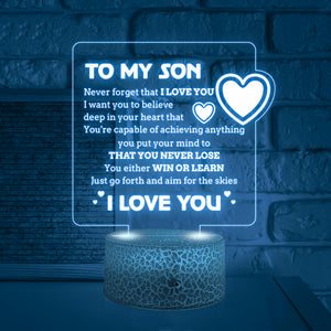 3D Led Light - Family - To My Son - Never Forget I Love You - Ukglca16005