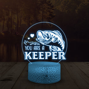 Bass Fish Led Light - Bass Fishing Gift - To My Man - You Are A Keeper - Ukglca26016