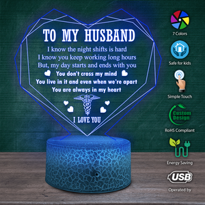 3D Led Light - Nurse - To My Husband - You Are Always In My Heart - Ukglca14004