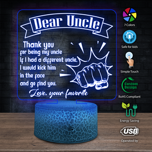 3D Led Light - Family - To My Uncle - Thank You For Being My Uncle - Ukglca29001