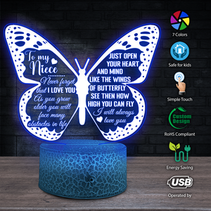 3D Led Light - Family - To My Niece - I Will Always Love You - Ukglca28014
