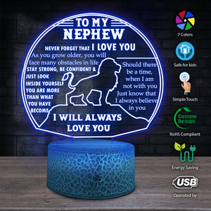 3D Led Light - Family - To My Nephew -  I Always Believe In You - Ukglca27001