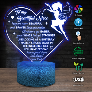 3D Led Light - Family - To My Niece - I Am So Proud Of You - Ukglca28012