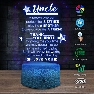 3D Led Light - Family - To My Uncle - I Love You - Ukglca29002