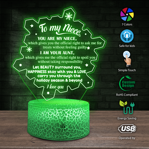 3D Led Light - Family - To My Niece - I Love You - Ukglca28009