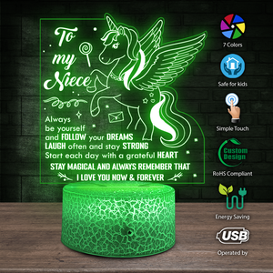 3D Led Light - Family - To My Niece - I Love You Now & Forever - Ukglca28010