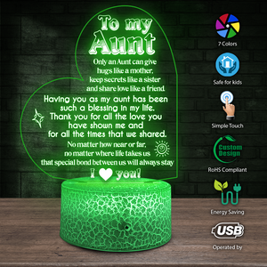 3D Led Light - Family - To My Aunt - Having You As My Aunt Has Been Such A Blessing In My Life - Ukglca30002
