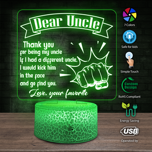 3D Led Light - Family - To My Uncle - Thank You For Being My Uncle - Ukglca29001
