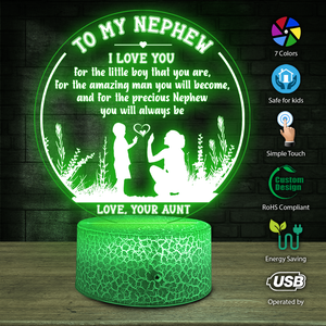 3D Led Light - Family - To My Nephew - I Love You - Ukglca27003