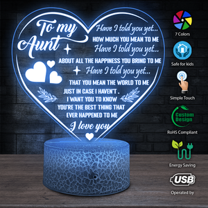 3D Led Light - Family - To My Aunt - I Love You - Ukglca30004