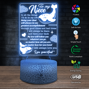 3D Led Light - Family - To My Niece - I Will Always Love You Love, Your Aunt - Ukglca28004