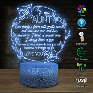 3D Led Light - Family - To My Aunt - I Always Think Of You - Ukglca30009