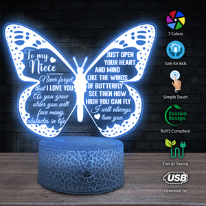 3D Led Light - Family - To My Niece - I Will Always Love You - Ukglca28014