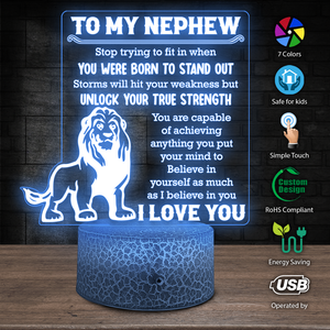 3D Led Light - Family - To My Nephew - I Believe In You - Ukglca27005