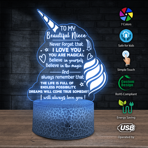 3D Led Light - Family - To My Niece - I Will Always Love You - Ukglca28006