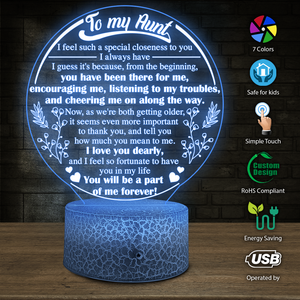 3D Led Light - Family - To My Aunt - You Will Be A Part Of Me Forever - Ukglca30005