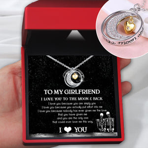 Moon Necklace - Skull - To My Girlfriend- I Love You - Ukgnzt13003